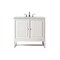 James Martin Vanities Athens 36in Single Vanity, Glossy White w/ 3 CM Eternal Jasmine Pearl Quartz Top E645-V36-GW-3EJP - alternate 1